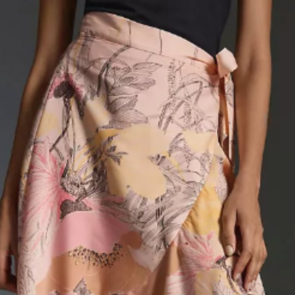 Brand New Maeve Ruffled Wrap Maxi Skirt - Picture 5 of 8